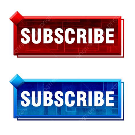 Blue And Red Subscribe Button Subscribe Subscribe Png Button