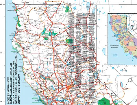 Road Map Of Southern Oregon And Northern California Wells Printable Map