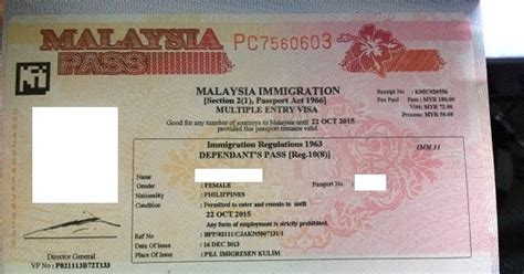 Work permit / permit to work (ptw) atau izin kerja mengacu pada sistem manajemen yang digunakan untuk memastikan bahwa pekerjaan dilakukan dengan aman dan efisien. Travel - Phil Malaysia: Dependant Pass: Expatriates in ...
