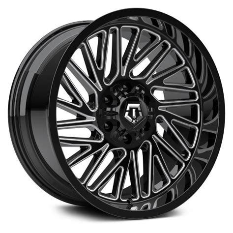 Tis® 553bm Wheels Gloss Black With Cnc Milled Accents Rims