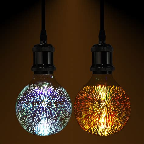3d Fireworks E27 G80 Led Retro Edison Decorative Light Lamp Bulb Ac85