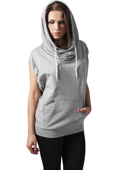 Ladies Sleeveless Terry High Neck Hoody Tb1211