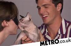 cat booth kissing cast hairless metro blindfold kiss challenge