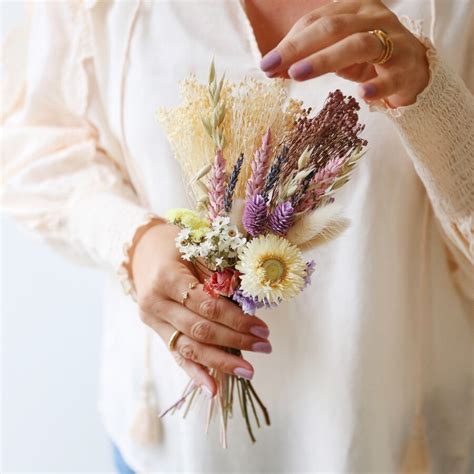 Mini Pastel Dried Flower Bouquet