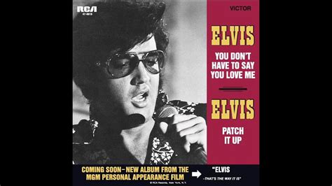 Elvis Presley Patch It Up Single Version Audio Youtube