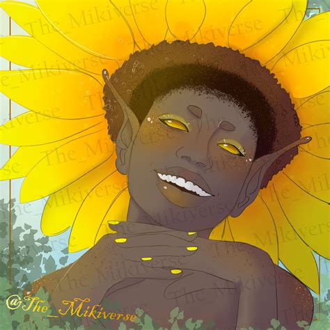 Sunflower Fairy Art Print Printable Floral Art Instant Etsy