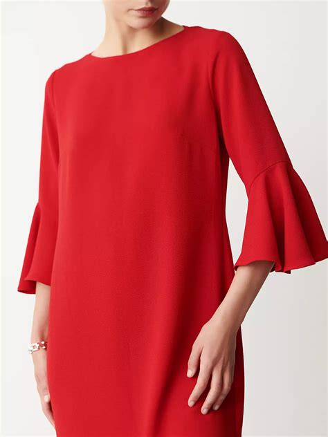 Finery Izzy Bell Sleeve Dress Red At John Lewis And Partners