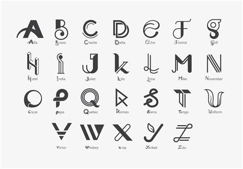 Logo Font Vector Alphabet Design Vector Art At Vecteezy