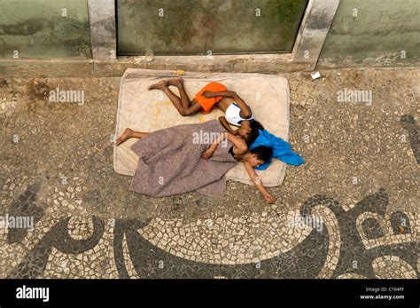 Sleeping Homeless Children Salvador De Bahia Brazil South America