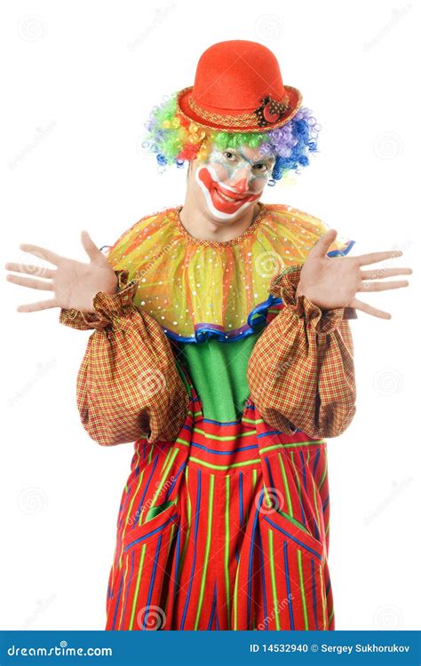 Portrait Of A Funny Clown Stock Photo Image Of Carnival 14532940