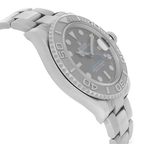 Rolex Yacht Master Steel Platinum Bezel Rhodium Dial Automatic Watch