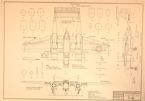 The Blueprint Drawing Shows Plans For An Airplane