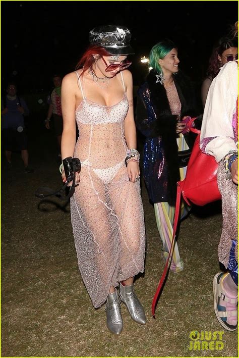 Bella Thorne Wears Completely Sheer Dress At Coachella Photo Coachella