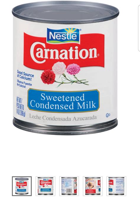 It differs from sweetened condensed milk, which contains added sugar. Nestle Carnation (Sweetened Condensed Milk) 14 oz. $2.99 ...
