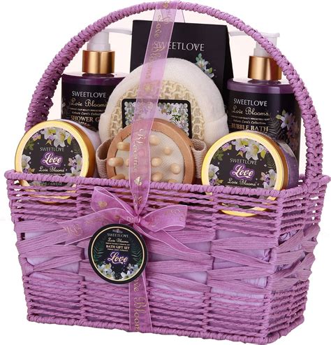 Spa Gift Basket For Women Bath And Body Gift Set For Her Luxury Piece Lily Lilac Scent