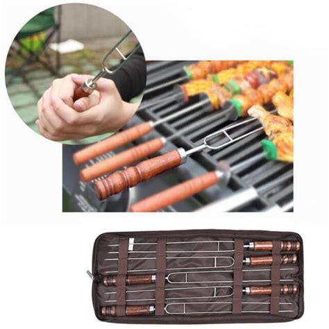Stainless Steel Bbq Meat Grill Forks Practical Broiled Outdoor Cooking 5pcsset Ebay