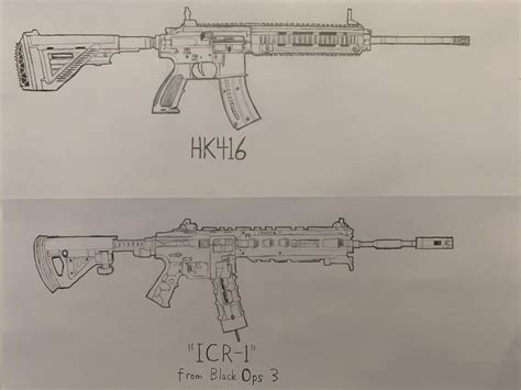 Drawing Cod Mobile Weapons And Their Real Versions Part 3