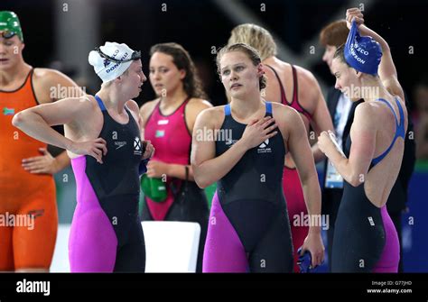 Katie Armitage Kathleen After The 100m Medley Relay Final Hi Res Stock