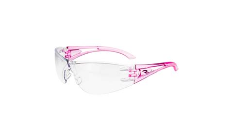 radians optima safety glasses pink frame clear lens op6710id groupon