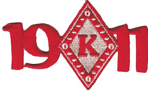 Kappa Alpha Psi 1911 Diamond Mascot Iron On Patch Red 375x138