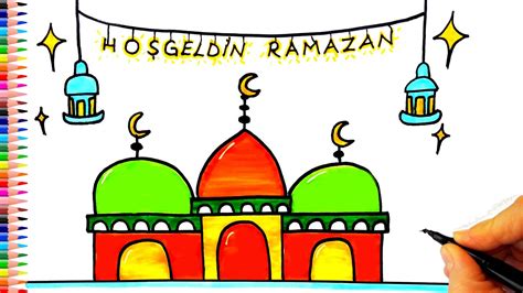 Hoşgeldin Ramazan 🕌 Ramazan Resmi Çizimi Cami Çizimi Cami Resmi