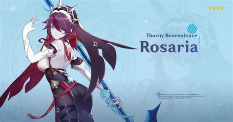 Genshin Impact Rosaria Banner Release Date Touch Tap Play