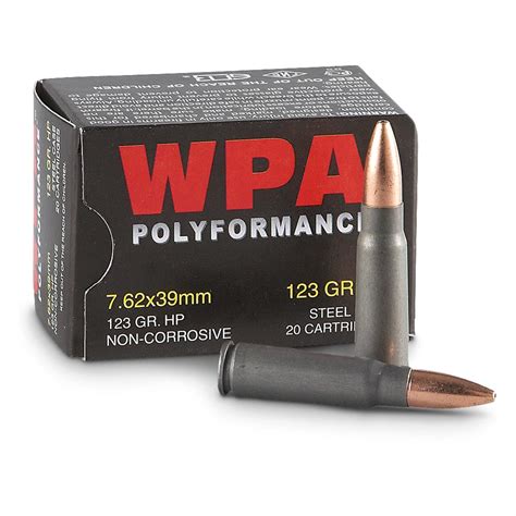 Wolf 762x39mm Hp 123 Grain 20 Rounds 76452 762x39mm Ammo At