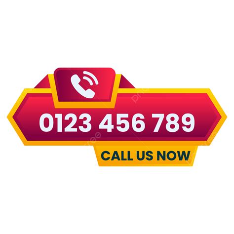 Call Us Now Button With Your Number Text Box Vector Call Us Now