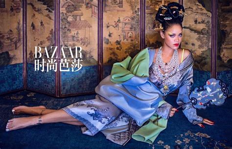 Rihanna Sexy Geisha In Harpers Bazaar 9 Pics The