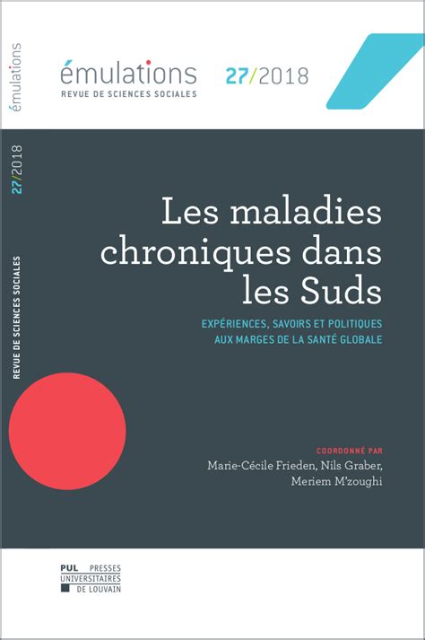 No 27 2018 Les Maladies Chroniques Dans Les Suds Expériences