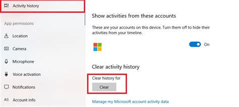 User Accounts Clear Activity History From Cloud In Windows 10 How To