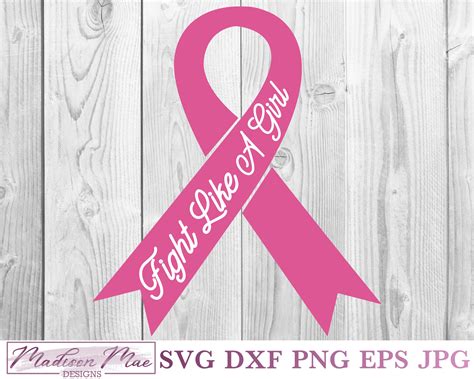 Fight Like A Girl Svg Breast Cancer Awareness Svg Madison Mae Designs