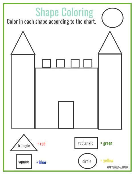 2d Shapes Colouring Worksheet Coloring Worksheets