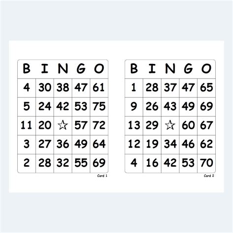 Bingo Cards Large Print Printable Bingo Cards Etsy Uk