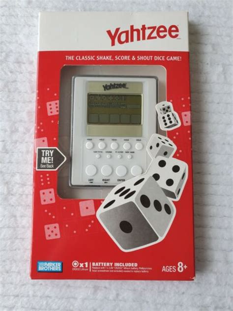 Yahtzee Electronic Portable Handheld Game Hasbro Parker Brothers Open