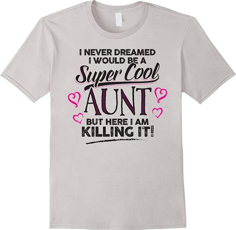 funny t shirt for aunt super cool aunt killing it clothing shoes and jewelry