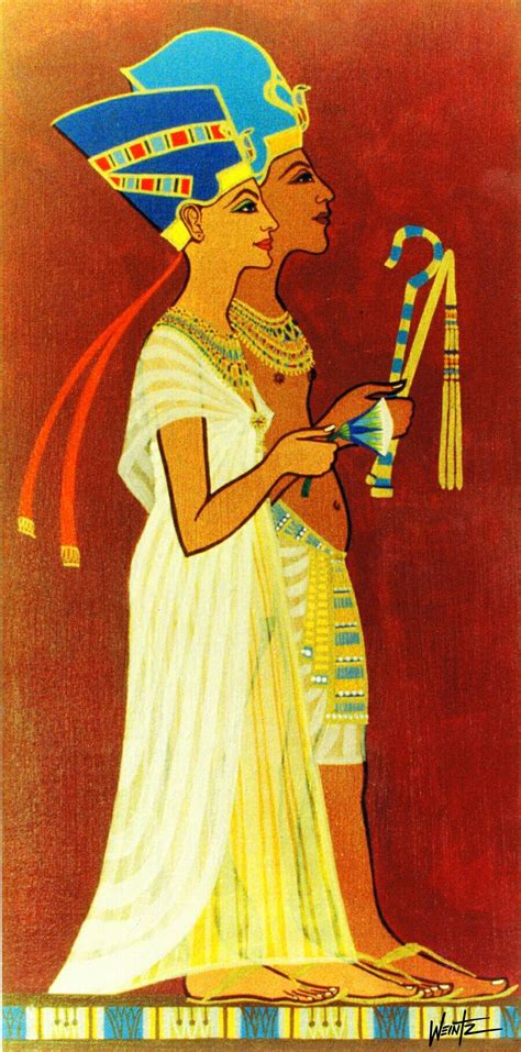 Nefertiti And Akhenaten Egyptian Halloween Ancient Egyptian Art