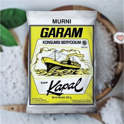 Jual Garam Dapur Cap Kapal Kemasan 250 Gram Shopee Indonesia