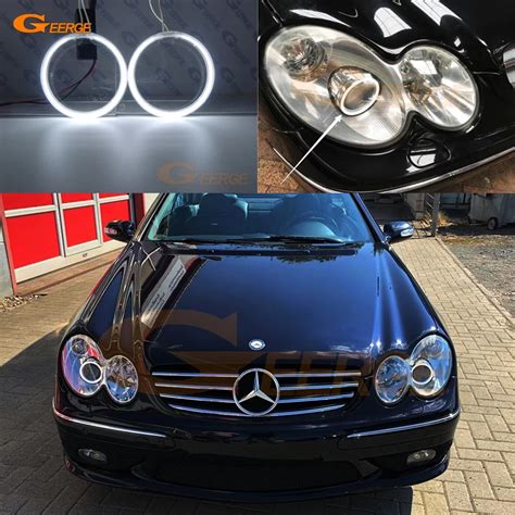 Excellent Ultra Bright Ccfl Angel Eyes Kit Halo Ring For Mercedes Benz Clk Class W C A