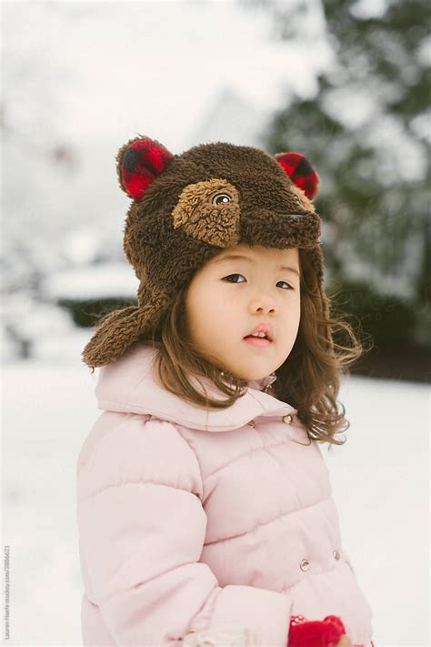 Little Girl In The Snow By Stocksy Contributor Lauren Lee Stocksy