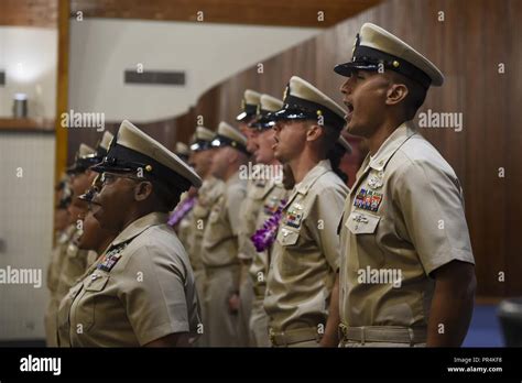 Pearl Harbor Sept 14 2018 Newly Pinned Chief Petty Officers Sing