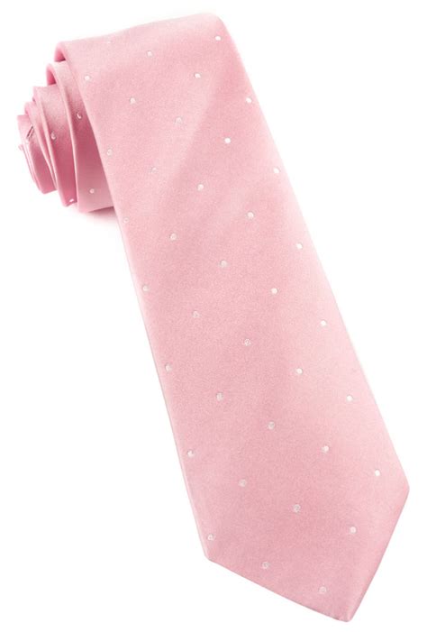 Satin Dot Baby Pink Tie Pink Ties Baby Pink Mens Tie Bar