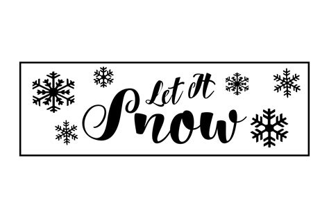 Let It Snow Christmas Porch Sign SVG (332199)  Cut Files  Design Bundles