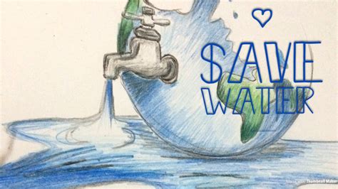 The reason why i haven't use this technique for my planned final piece, is that i am planning on doing my first speed art video for it, and wanted to practise drawing the sea first. Save water poster|| creative drawing for kids ||pencil ...