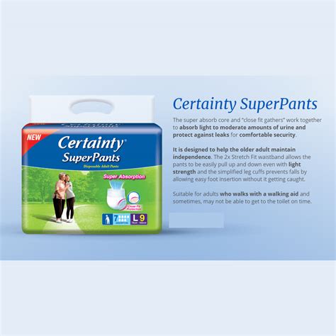 Certainty Superpants Pack Adult Diapers Medium M10 M Size 23 Inch 33