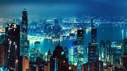 Skyline Kong Hong Cityscape Nightscape Wallpapers 4k