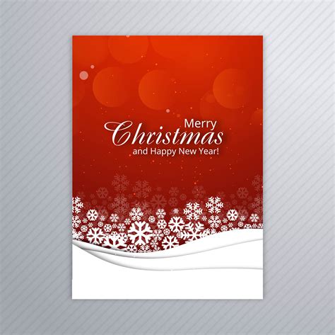Beautiful Merry Christmas Card Poster With Brochure