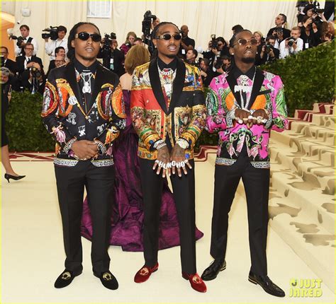 Migos Match In Colorful Versace Suits And Major Bling At Met Gala 2018