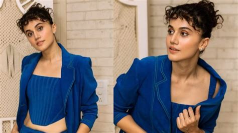 Taapsee Pannu Is Sight To Behold In All Blue Pantsuit See Pics