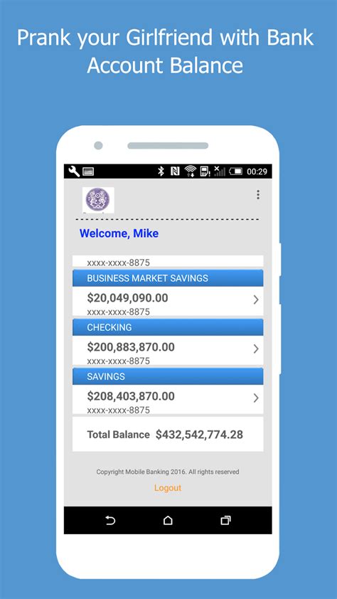 Before you play funny prank to fool your friends, place a large deposit of this is a fake bank account app created for fun and to be used as a harmless joke or harmless. Prank Bank Account Pro | Bank account balance, Bank ...